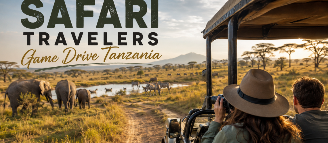 first time safari travelers game drive Tanzania
